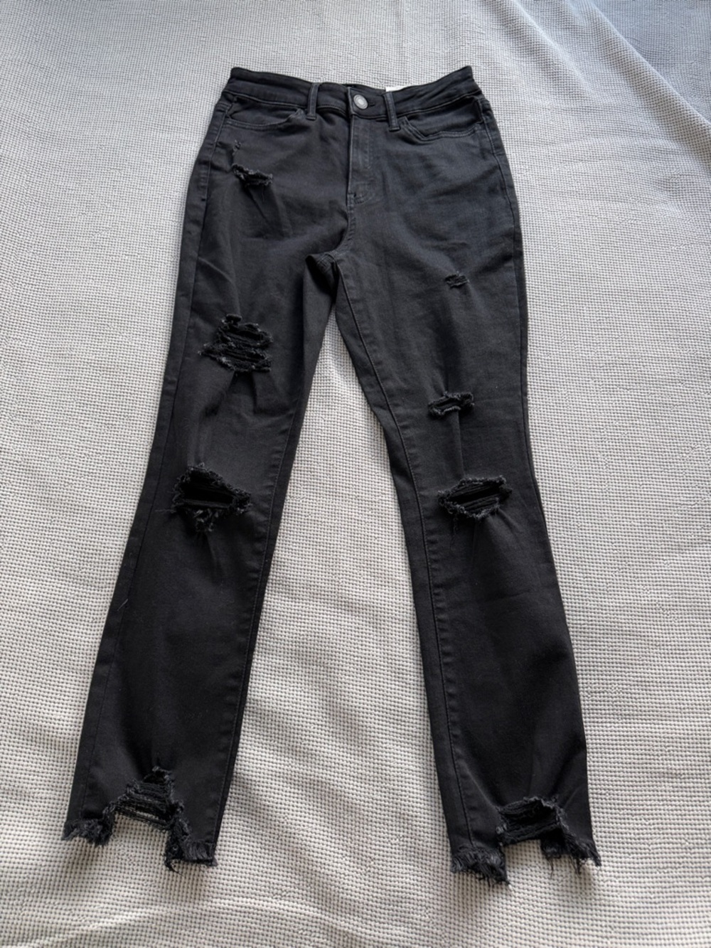 SO Black Distressed Skinny Jeans